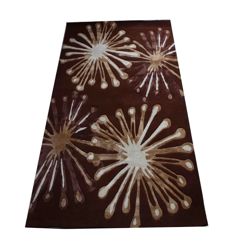 Top Quality  hand carving  acrylic  floor  carpet for living room (2)