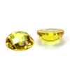 artificial zircon stone Turtle face cut Flat bottom deep yellow loose cubic zirconia