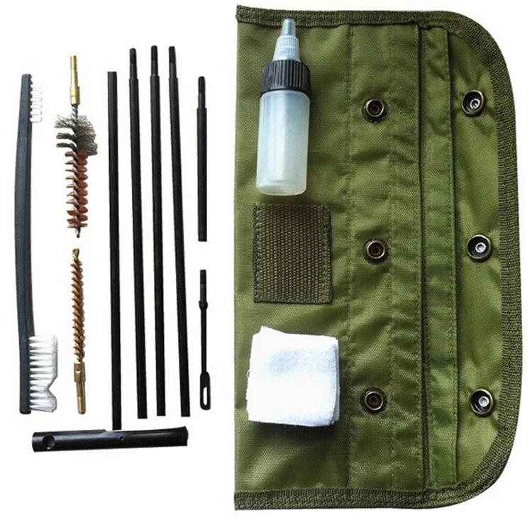 

Portable Multi-function Gun Cleaning Kit Bag 10 Pcs Tools Per Set, Green