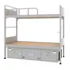 school dormitory steel bunk beds with clothes locker