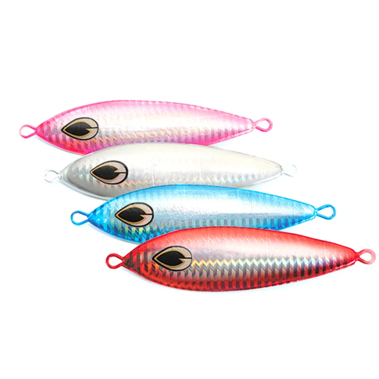 

60g 80g 100g 120g 150g vertical slow pitch jigging saltwater fishing jig lures, 4 colors