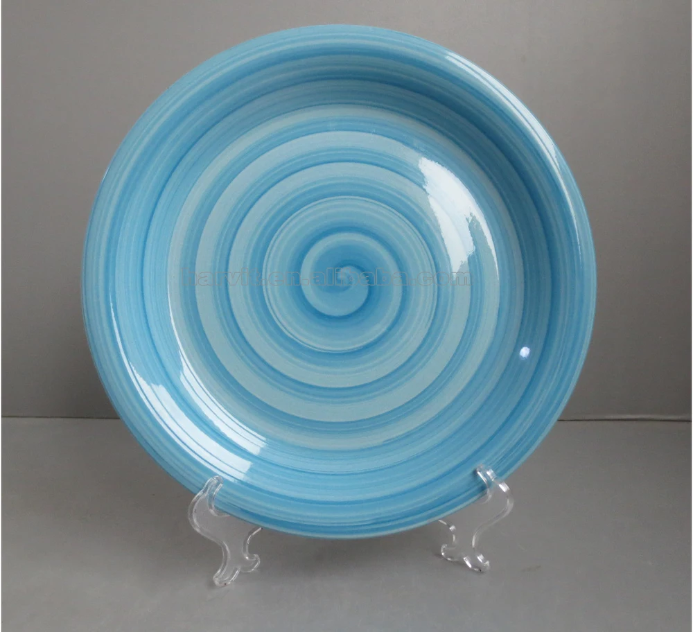 10 Cent Items 10.5'' Ceramic Dinner Plate/handpainted Stoneware Plate