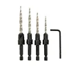 Screw Pilot Sink Hole Hex Countersink Drill Bit Screw Pilot Drill Bits Hss Counter Sink Screw Sink Steel Pvc Wood Hole Drilling