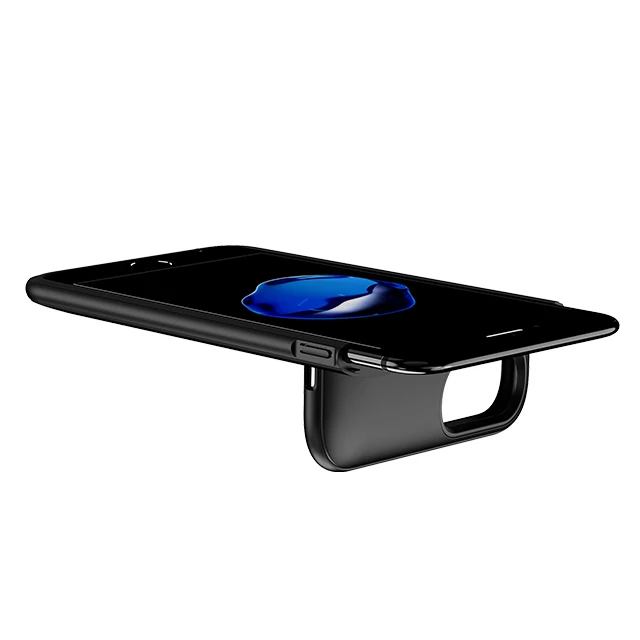 

OEM new style phone holder wireless power bank battery case for iPhone 8, Black/white/gold/rosegold/blue/purple