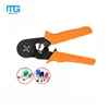 Square Insulated Pin Terminal Crimping Tool , Ratcheting Wire Terminal Crimper