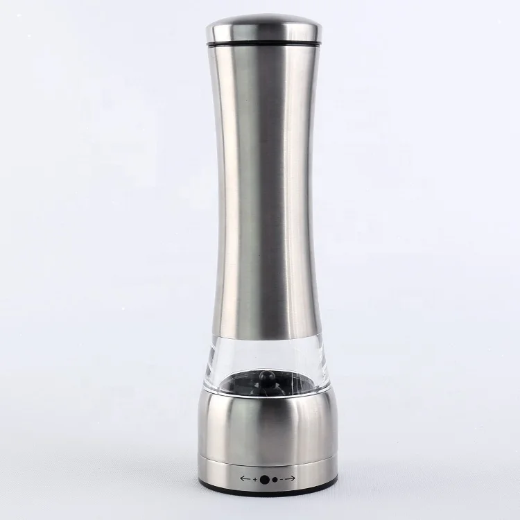 

Commercial professional round dual pepper mill, Silver