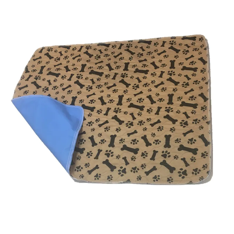 

Reusable Washable Printed Dog Paws Pee Pads Puppy Training Toilet Wee Pee Pad, Grey with printing