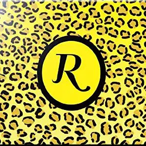 Rikki Knight Letter W Yellow Monogram Damask Bow Design Ceramic Art Tile 4 by 4