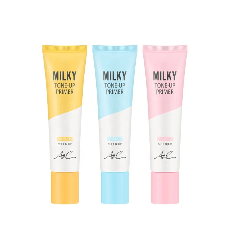 

Private label Color Milky Tone-Up Primer Face Makeup Foundation Liquid Makeup BB Cream OEM for beauty make up, 3 options
