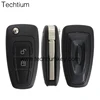 2 button remote key replacement shell for Ford ranger car key with uncut folding flip blade