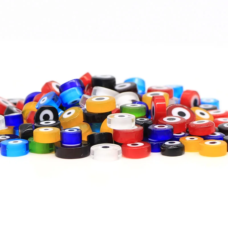 
Mixed millefiori glass eye beads slices 