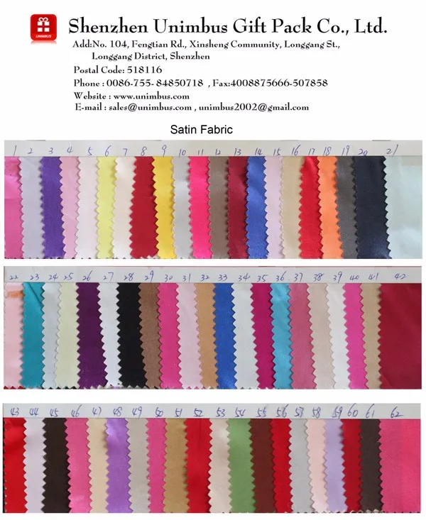 satin fabrics swatch