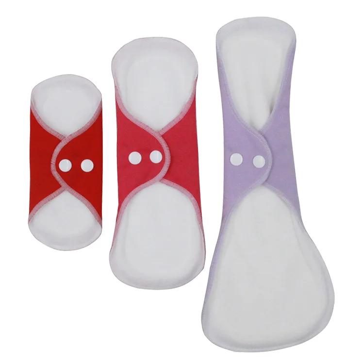 Washable Woman Menstrual Pad And Waterproof Cloth Pad Three Size Sanitary Pad And Sanitary