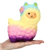 Nice packing designed alpaca slow rising squishy EC declaration of conformity provided rainbow alpaca squishy toy