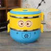 Cartoon multi-layer sealed stainless steel bowl insulated lunch box for kids