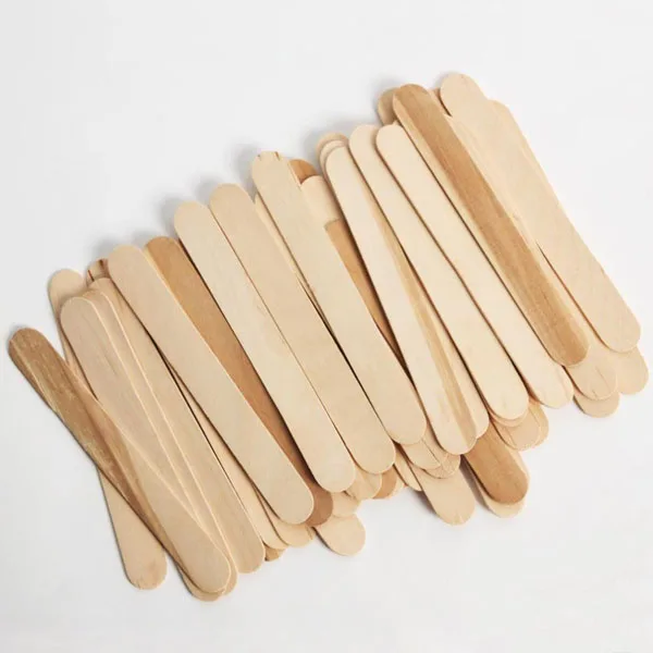 

100Pcs/Set Popsicle Sticks Natural Wooden Pop Popsicle Sticks 11.4CM Length Wood Craft Ice Cream Sticks Popsicl Accesorios, Natural wood color