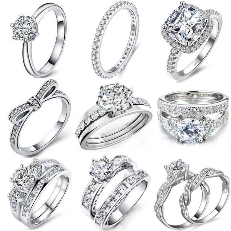 Wholesale Women Eternity 925 Sterling Silver Rings