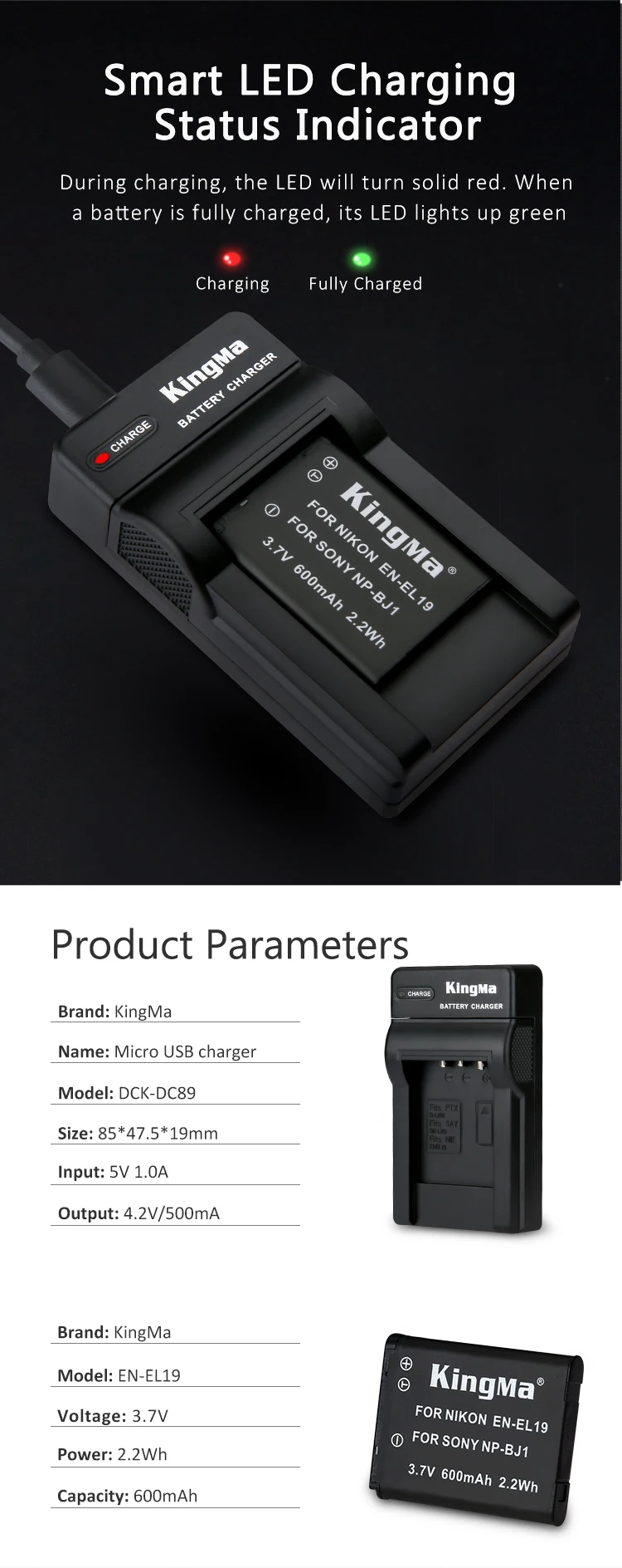 Kingma En El19 600mah Battery And Single Fast Charger For Nikon S2500 S2600 S3100 S4100 Camera View En El19 Battery Kingma Product Details From Shenzhen Kingma Electronics Co Limited On Alibaba Com