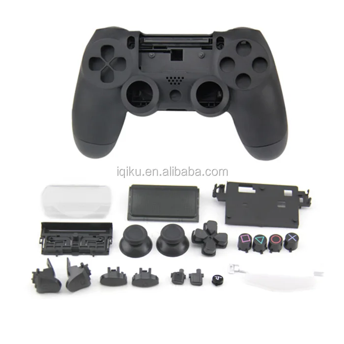 

Plastic Hard Full Housing Shell Case Skin Cover With Full Buttons Set Mod Kit Replacement For PS4 Controller 4.0 Version, Black
