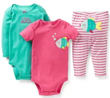 Original Carters Baby Boys Girls Clothings Sets Carters Baby Models Bodysuits Pants 3pcs Set There are