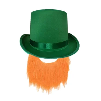 st patricks day hat and beard