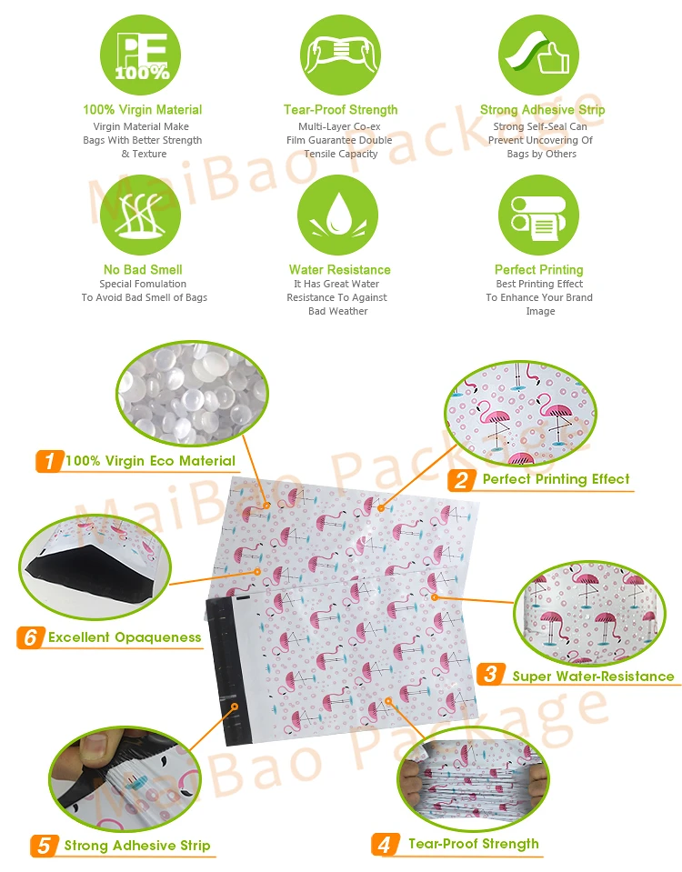 Manufacturer Wholesale Biodegradable Logo Design Custom Printed Mailing Shipping Envelope Poly Mailers