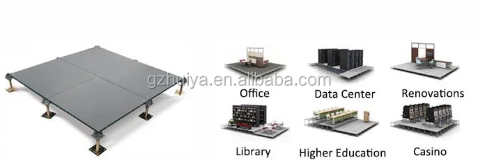 
Office use steel cement bare finished raised floor 