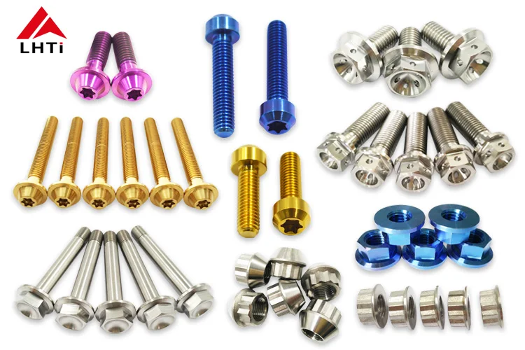 Hot Sale Colored Titanium Bolts M7,Titanium M6 Bolt Green,Blue Anodized