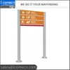 Custom Outdoor hospital illuminated floor stand real estate building sign wayfinding aluminum sign profile