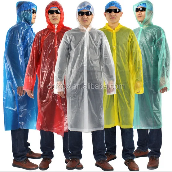 
Cheap Disposable rain poncho with ball/ Disposable raincoat/ Rain coat 