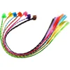Nylon Braided Hair Neon Hair Braid Extensions Attachments with Neon Clip Snaps for Birthday Party Favors Children Performance