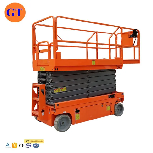 Hydraulic Automatic Battery Powered Scissor Lift Electric Scaffolding ...