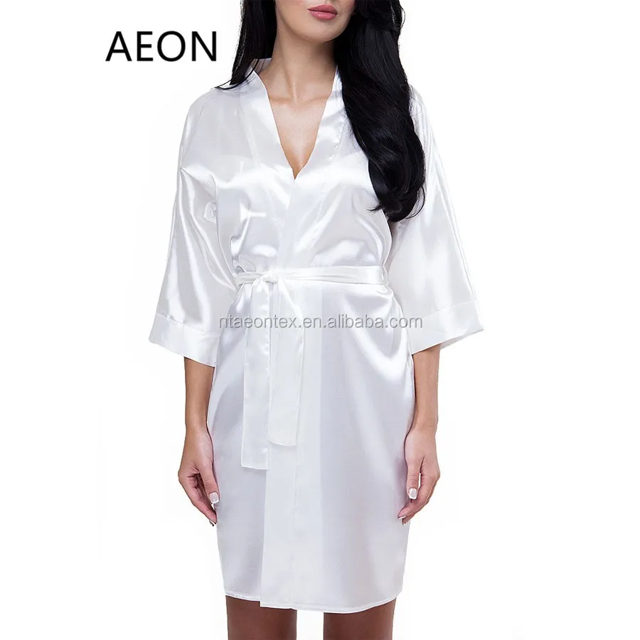 Wholesale Blank Silk Satin Luxury Robe For Women Buy Black Satin Robe