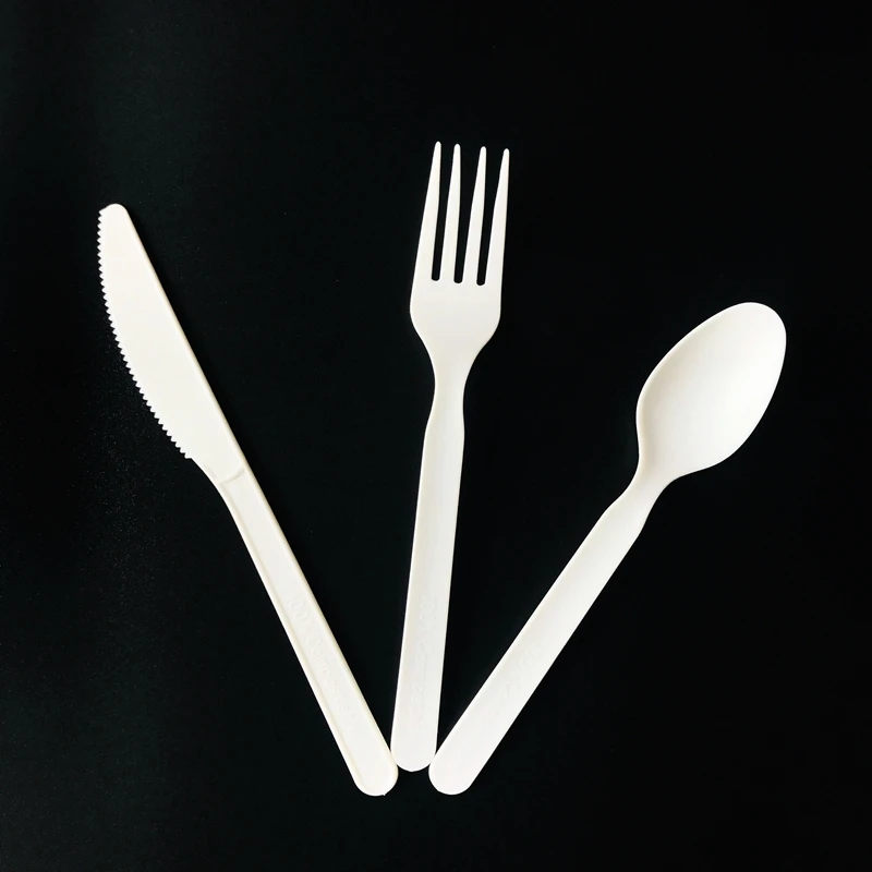 
6.5 INCH CPLA fork with customized bio. bag wrapped 