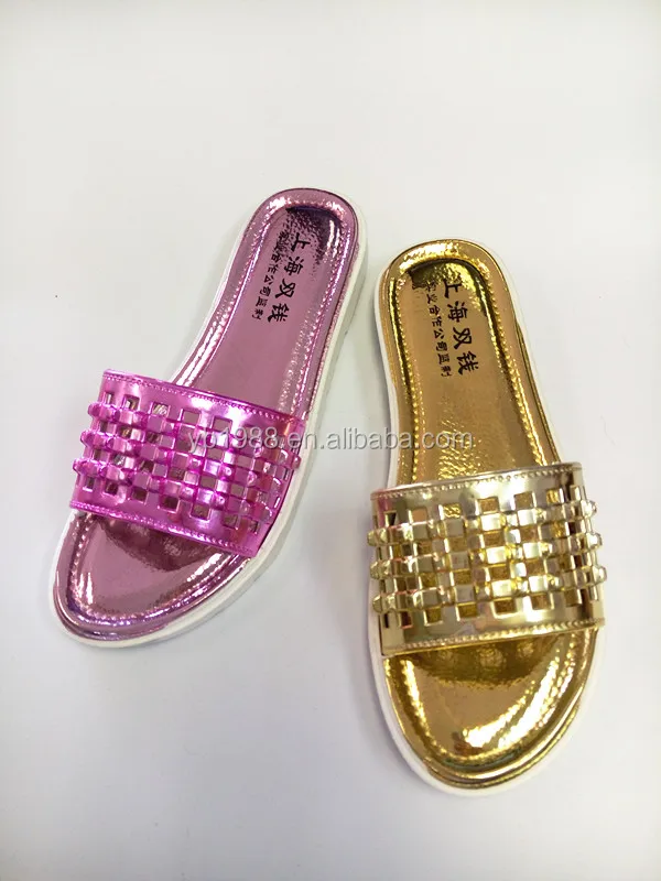 ladies slippers 2016 summer new design comfortable flat good quality slippers