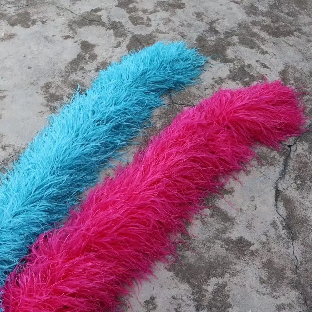 Fluffige Truthahn-Federboa 2m - Natürlicher Federschal Für Partys & Karneval