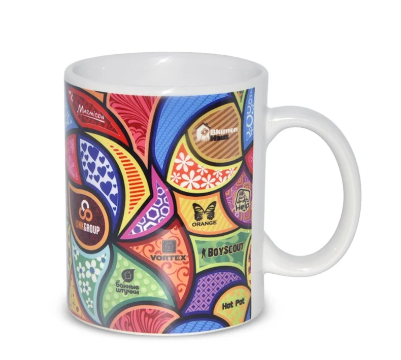 High Quality 11oz Bone China Sublimation Mark Cup Diy Personalized Mugs ...