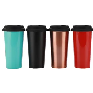 Image of Zogift Leak Proof new arrival outdoor silicone lid insulated cup, custom double wall metal stainless travel coffee mug