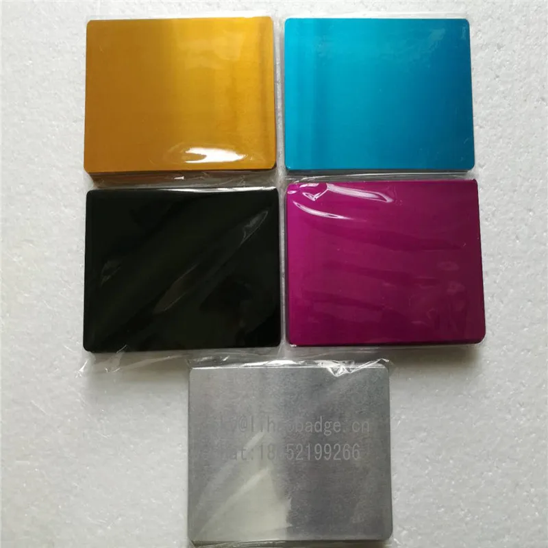 Anodized Aluminum Card Blank Metal Business Card With Laser Engraved