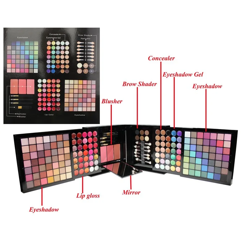 

177 Color Matte Eye Shadow Palette Glitter Waterproof Shimmer Eyeshadow Brighten Long Lasting Luminous Makeup Natural