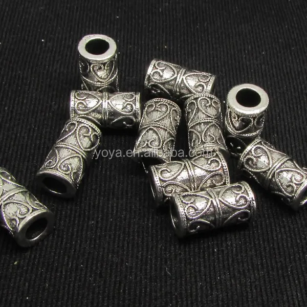 JS1130 En Gros tib&eacute;tain argent tube perles, bijoux en argent tib&eacute;tain faisant des fournitures