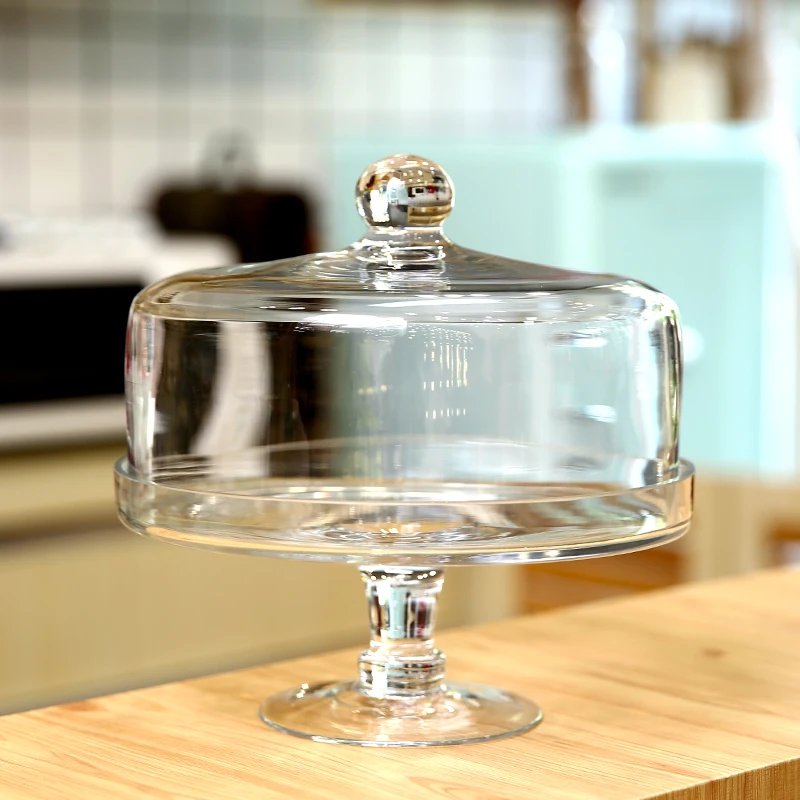 Handmade Clear Glass Cake Stand With Domed Cover Lid For Wedding Buy Clear Glass Cake Stand 3750