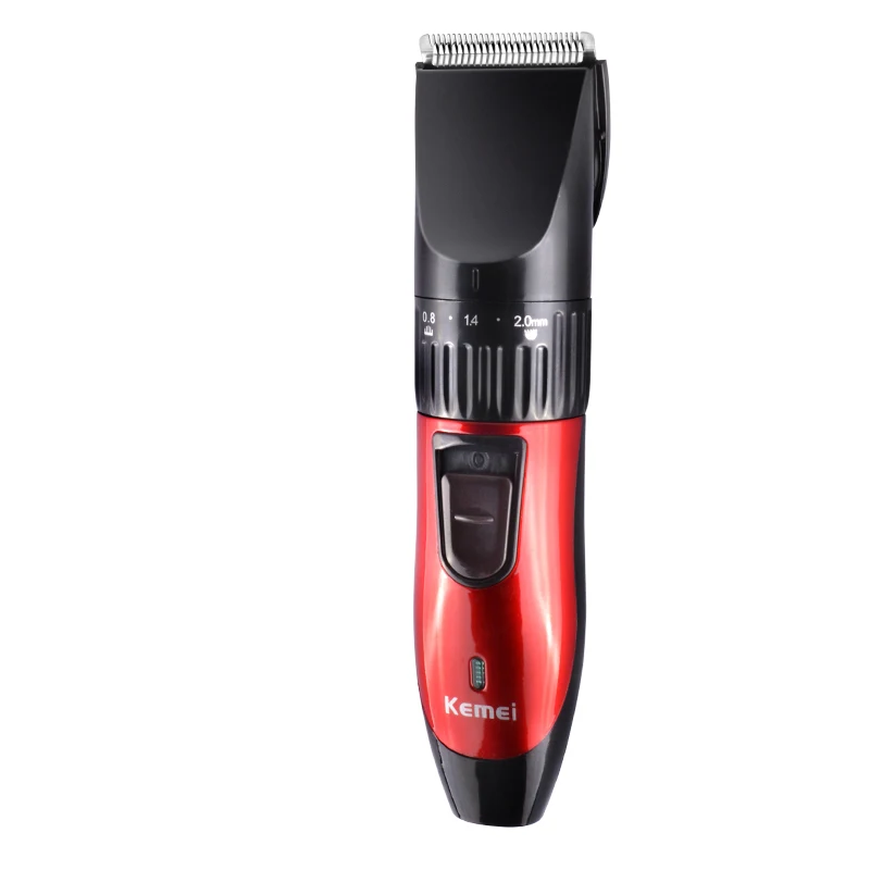 

Kemei Professional Electric Hair Clipper Trimmer Corded with Battery KM-730, Red