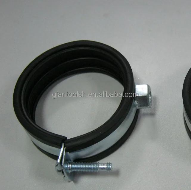
hanging Split pipe clamp with rubber rubber coated pipe clamps 