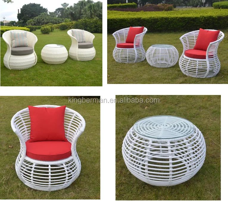 Garden Furniture Rattan Coffee Table And Chairs White Rattan Dining Set