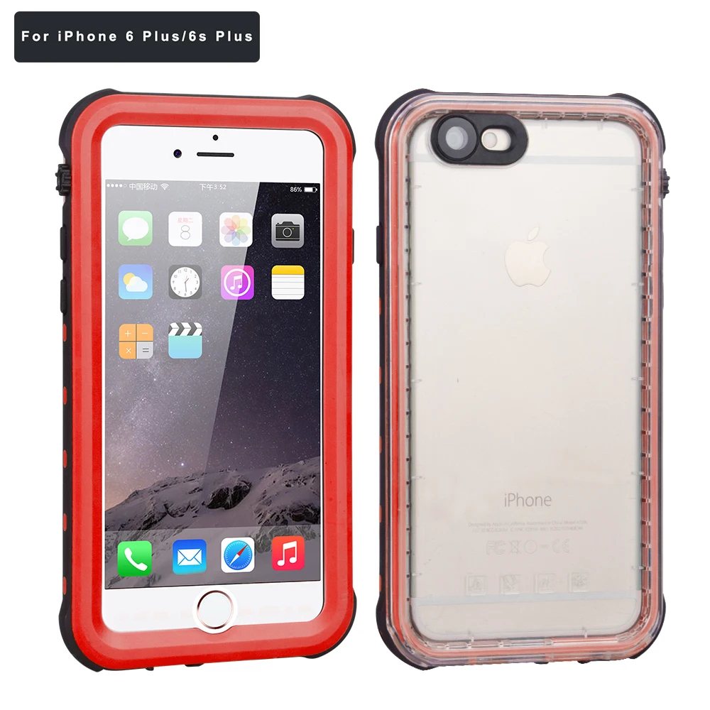 

New arrivals custom design 360 hard pc diving mobilephone waterproof case phone back cover for iphone 6 plus