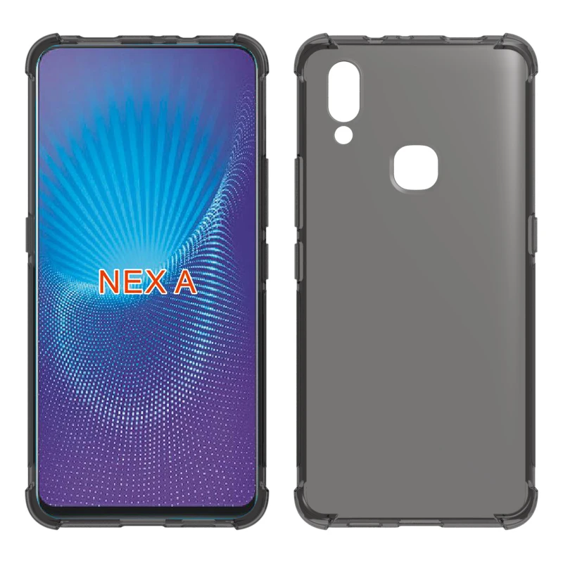 Transparent Shockproof soft Tpu cover case For Vivo NEX A