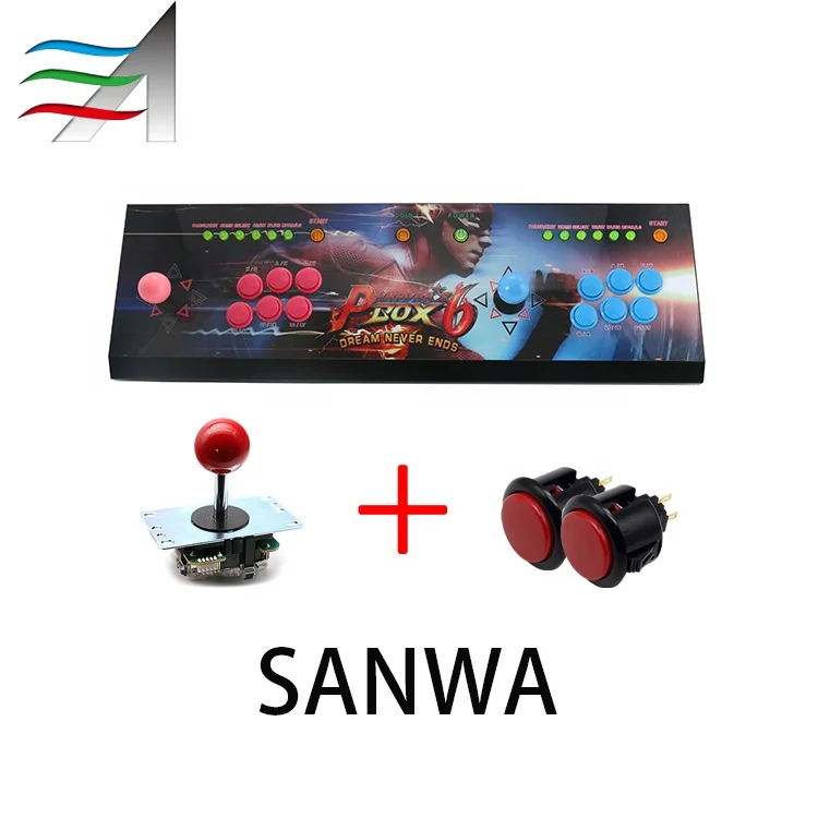 

3a Pandora's box 6 with SANWA joystick SANWA buttons arcade game controller video game with TEKKEN for birthday gift, Customized