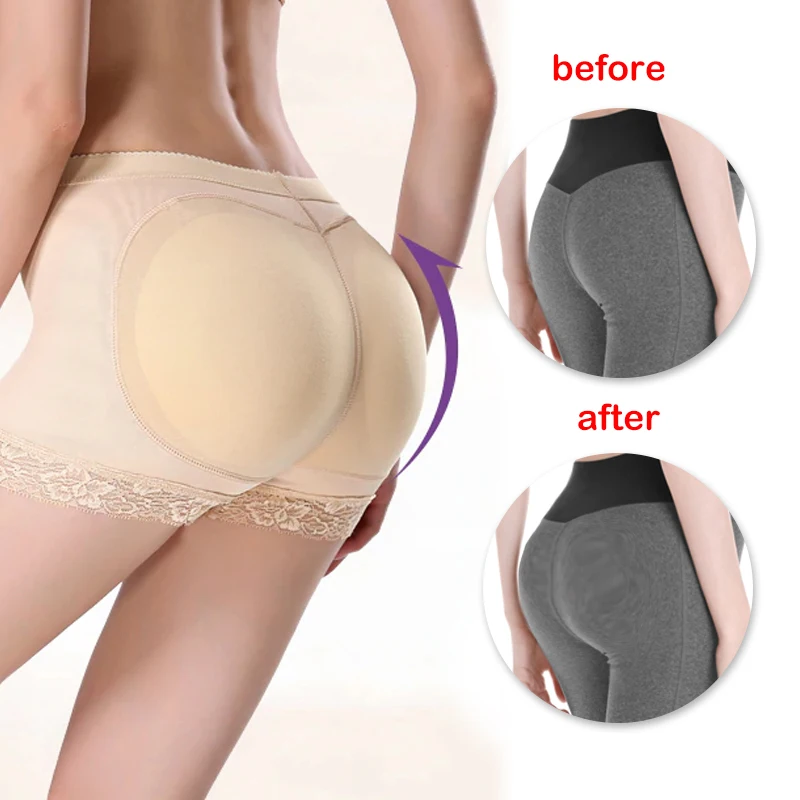 

Sexy Women Booty Padded Shaping Panties Butt Lifter Control Panties Hip Enhancer Shaper Brief Push Up Underwear Bottom Panty, Nude black