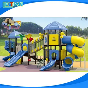 children's slide and playhouse